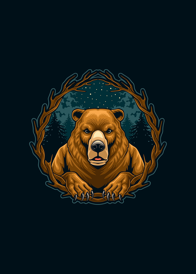 Bear on wild nature