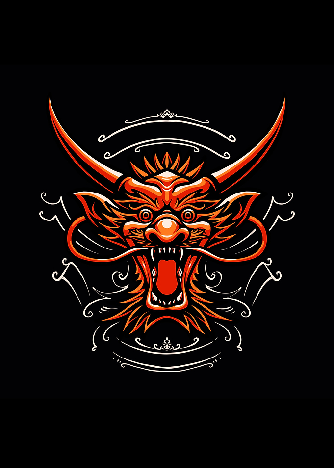 The red chinese dragon