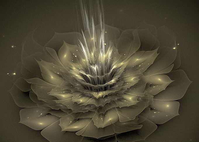 abstract Flower Gold