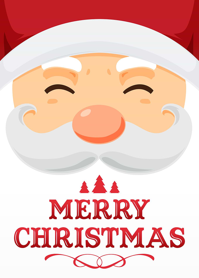 Merry Christmas Santa Face