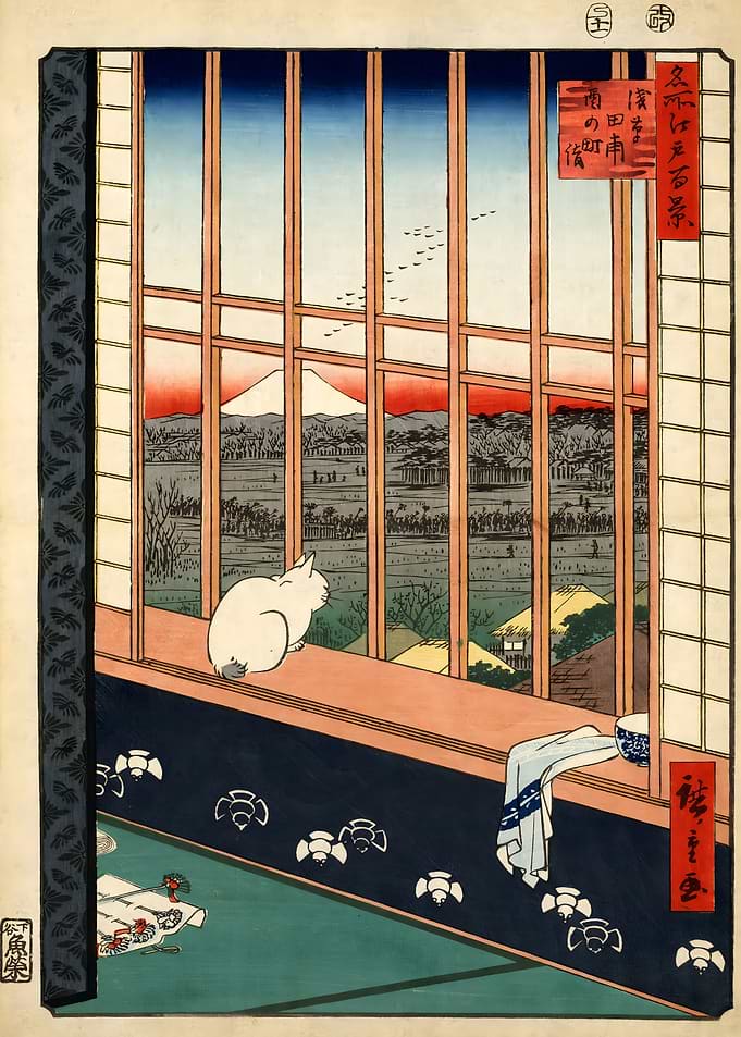 Ukiyo e Asakusa Ricefields