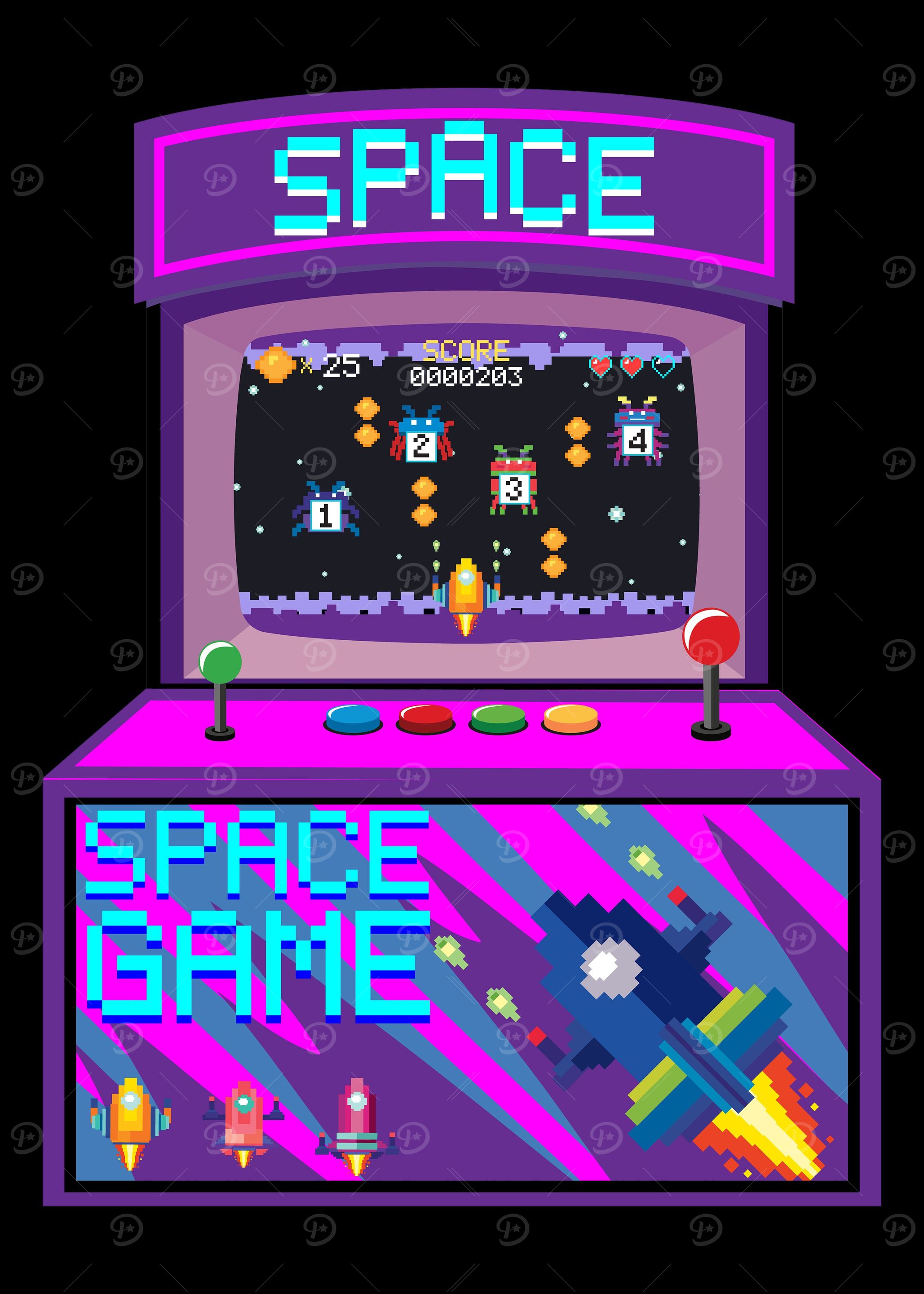 Space game console 80s