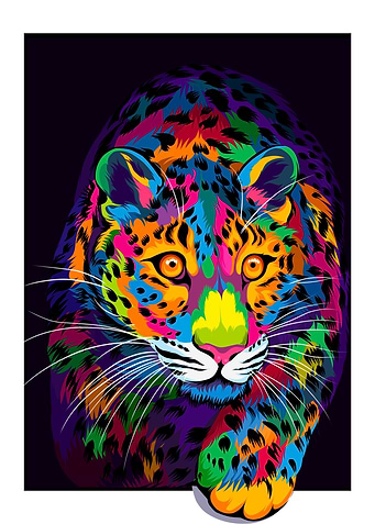 colorful leopard