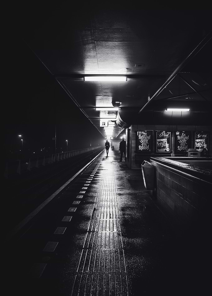 Night Train Await BnW