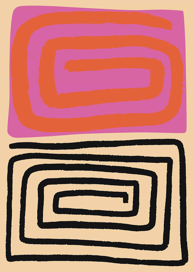 Pink and Red Abstraction