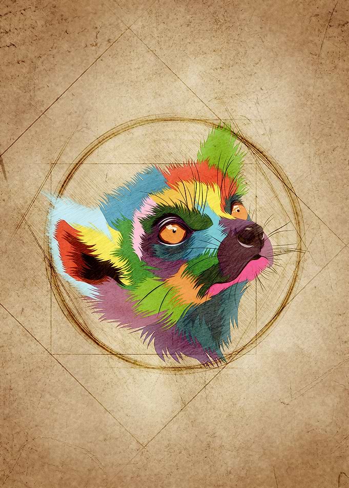 Lemur Head Vintage