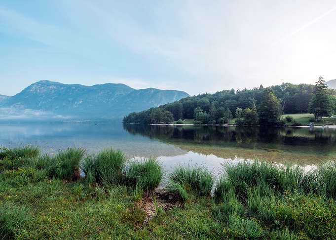 Mountains at Lake Nature