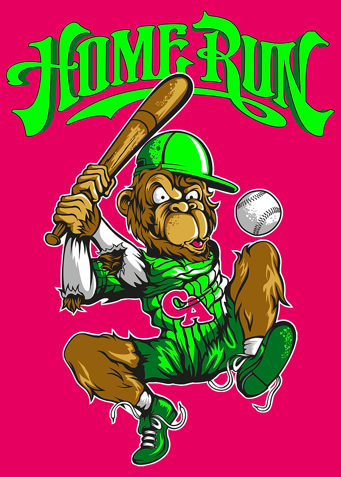 Home Run Baseball Monkey