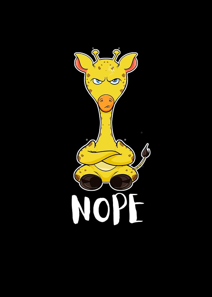 Nope Funny Lazy Giraffe