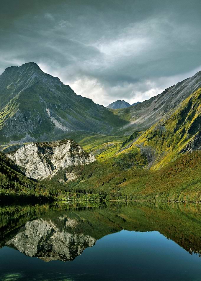 Mountains at Lake Nature