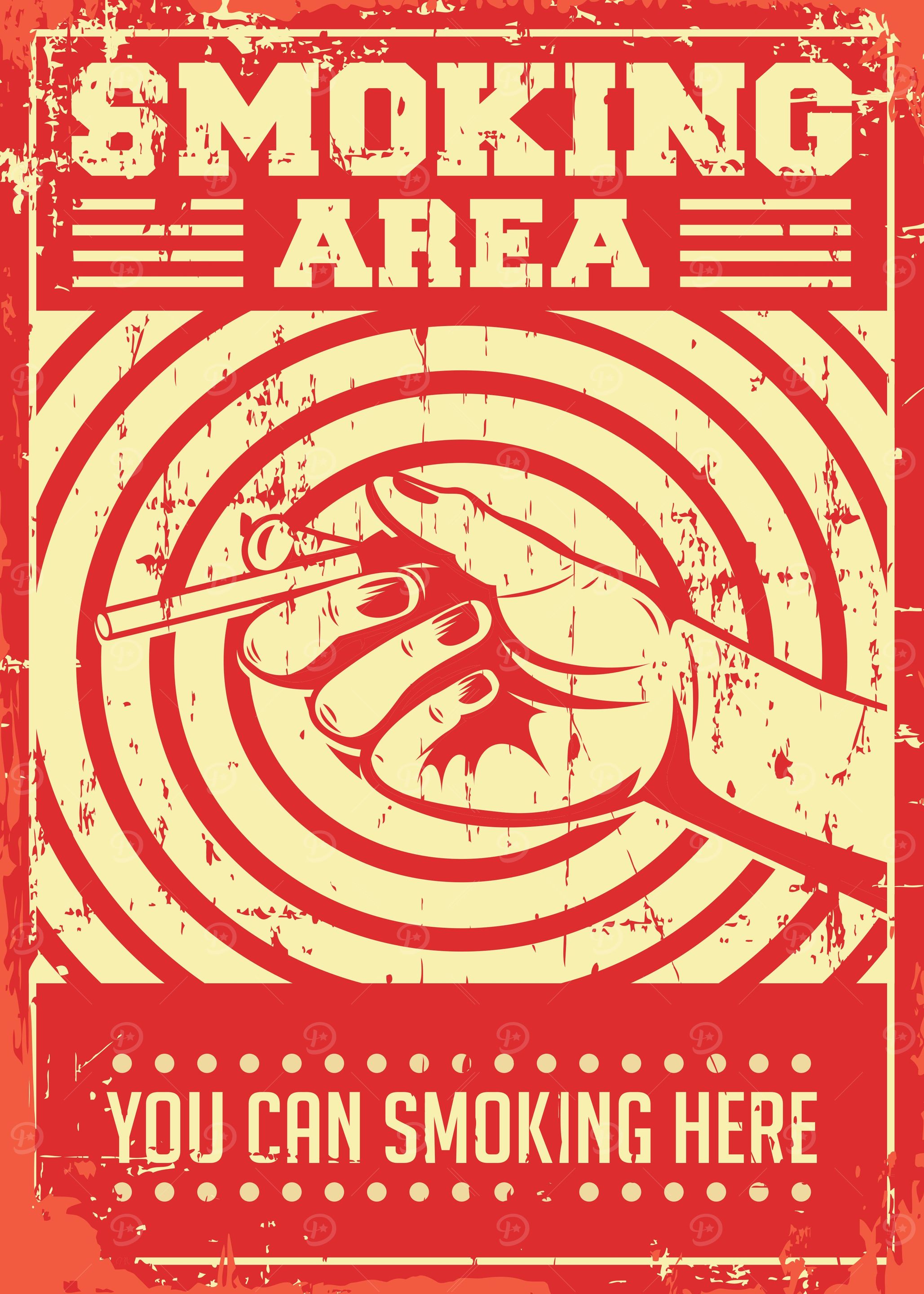 Smoking Area Retro Poster