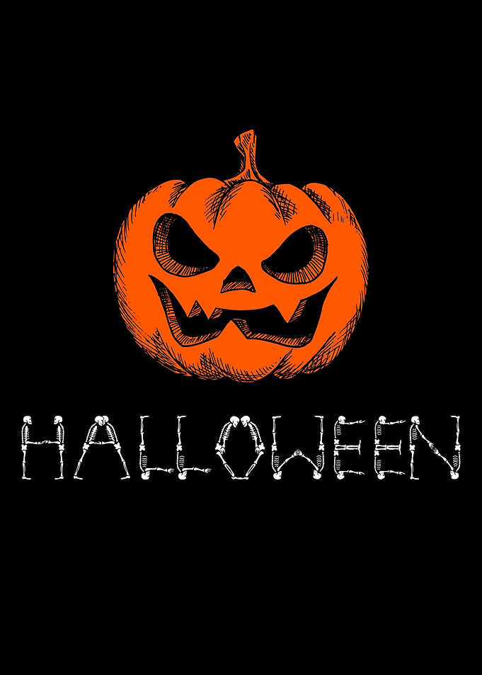 Halloween Pumpkin Skeleton