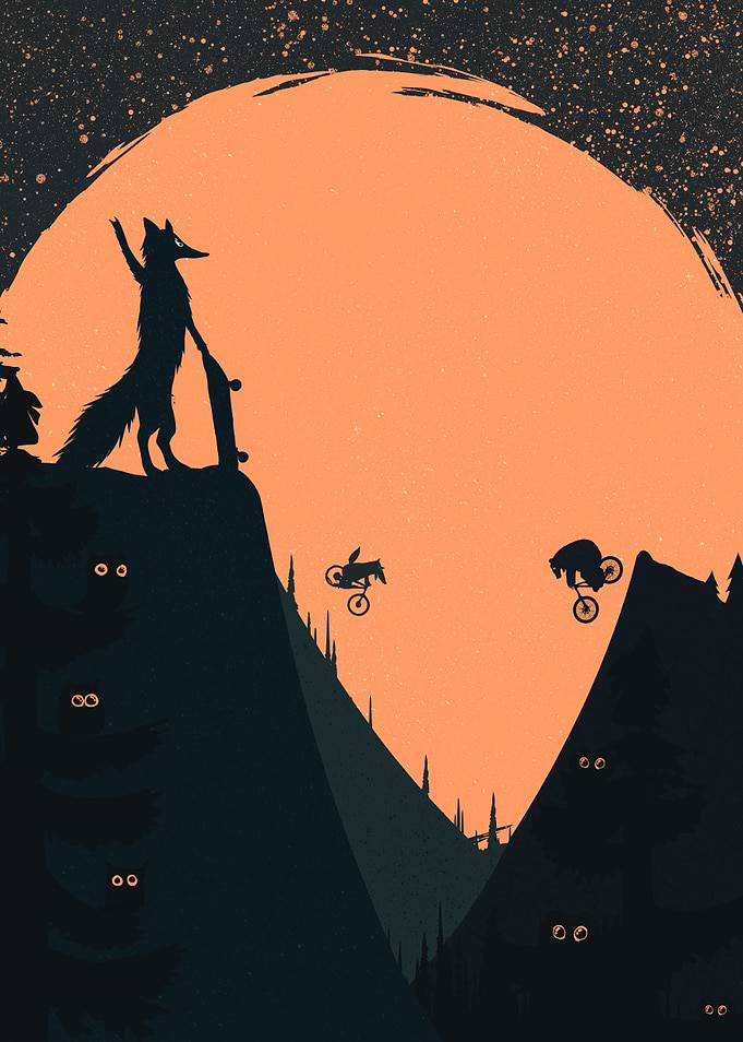 Orange Moon n Crz Animals