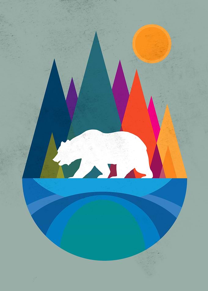 Bear By Mountian