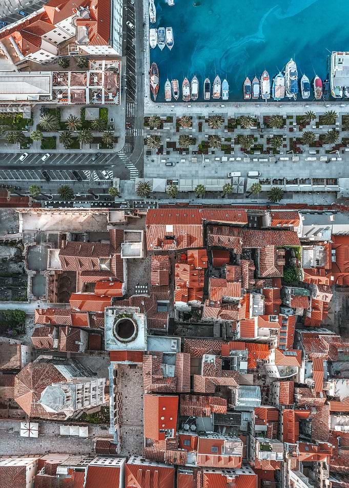 Topdown view over Old to