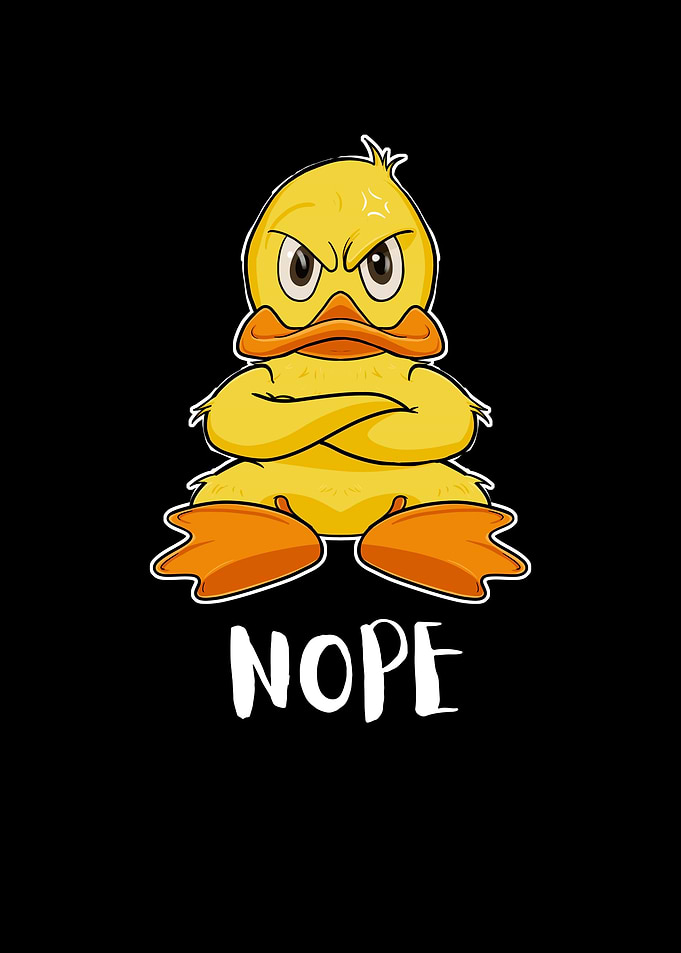 Nope Funny Lazy Duck