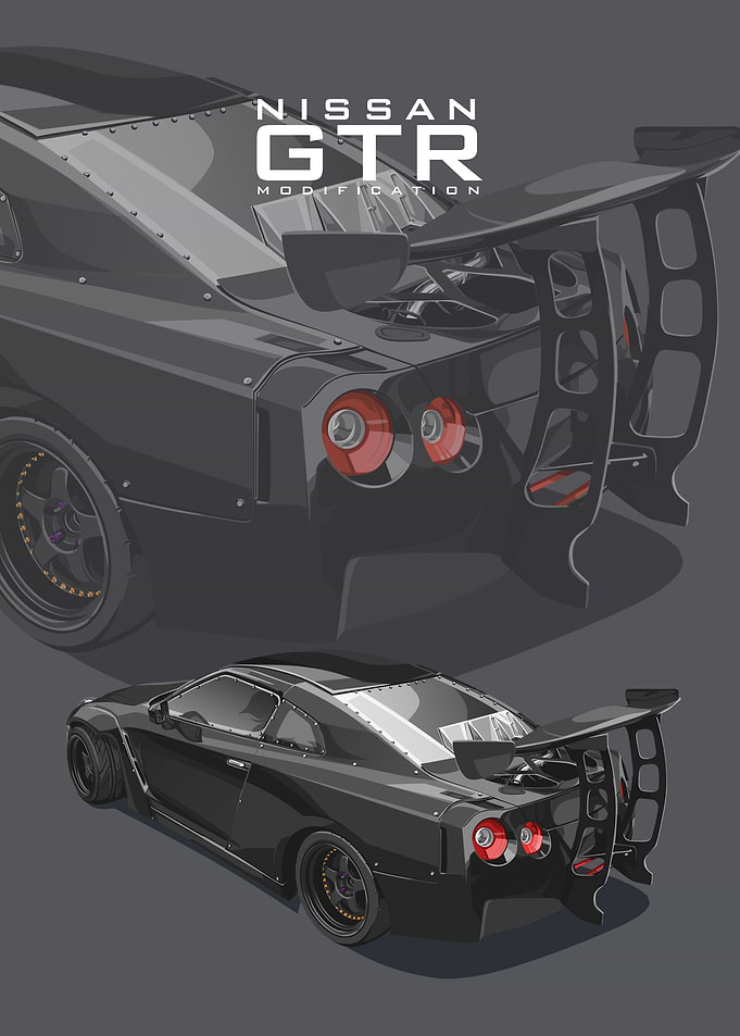 nissan gtr black