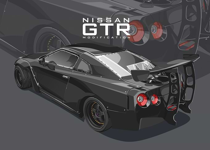 nissan gtr black