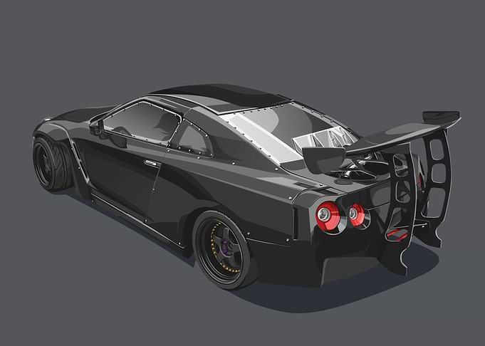 nissan gtr black