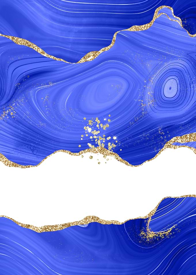 Royal Blue Gold Agate 05