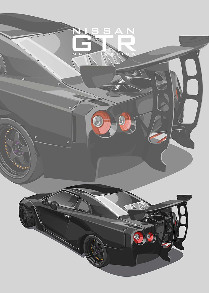 nissan gtr black