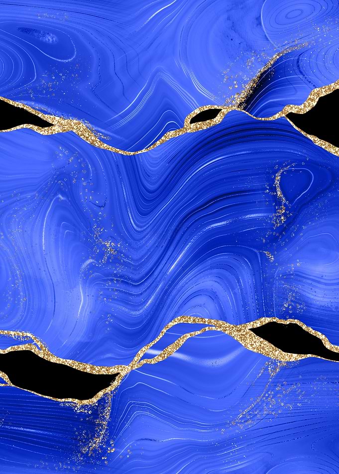 Royal Blue Gold Agate 01