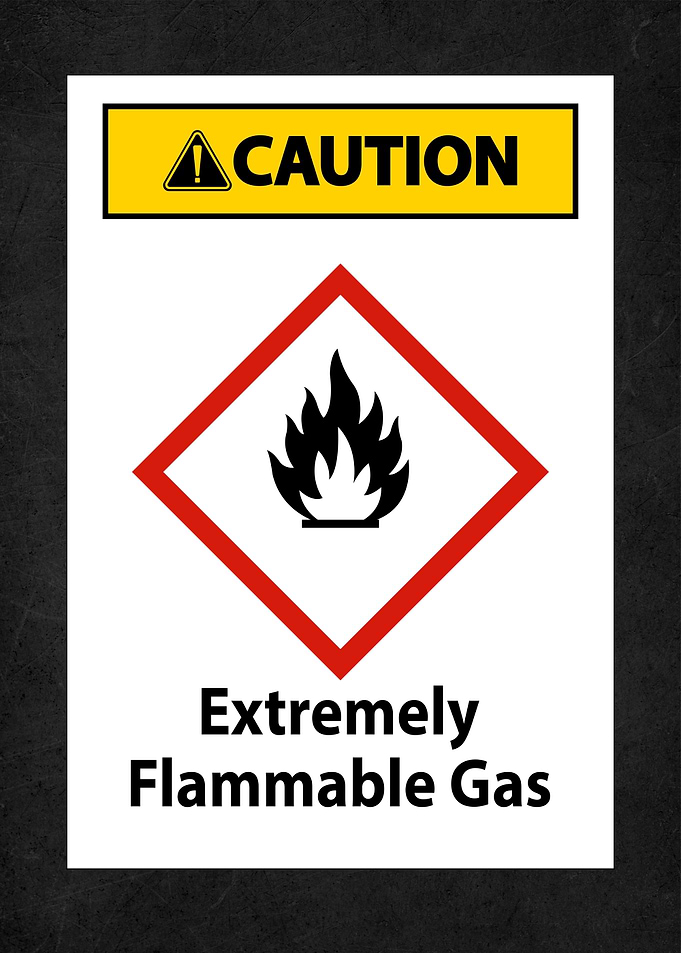 caution flammable gas