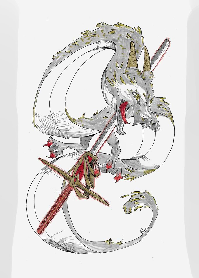 Lindworm and Sword