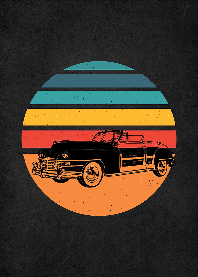 classic car retro 80s