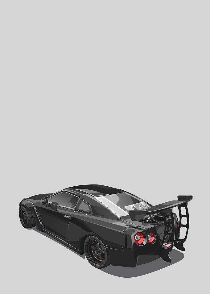 nissan gtr black