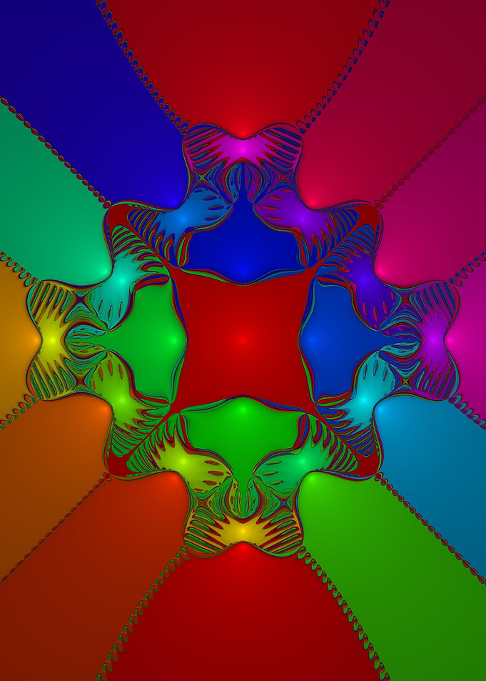 Colorful rotated grid