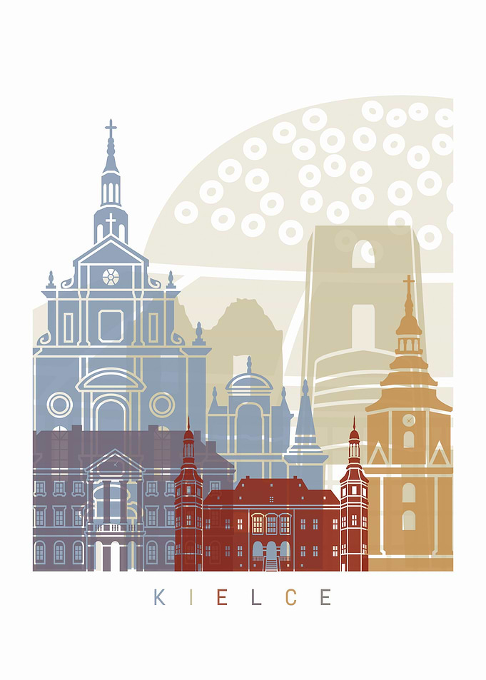 Kielce skyline poster