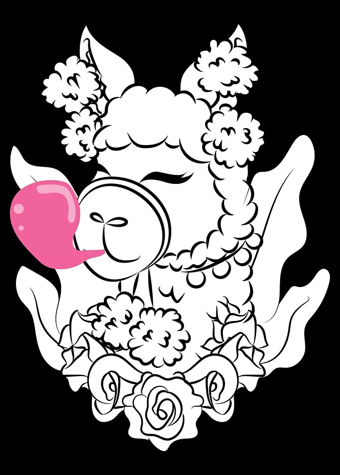 Llama Bubble Gum Funny