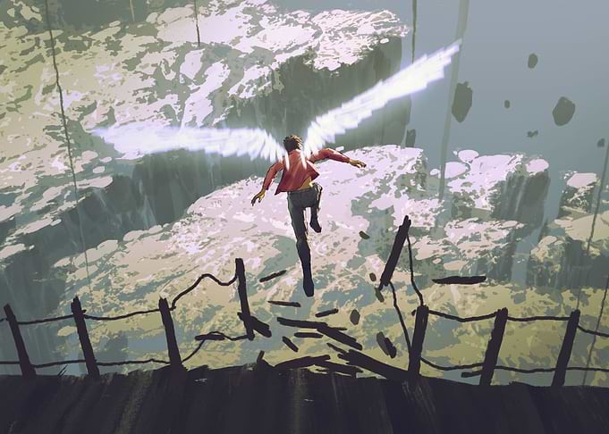 A man with wings