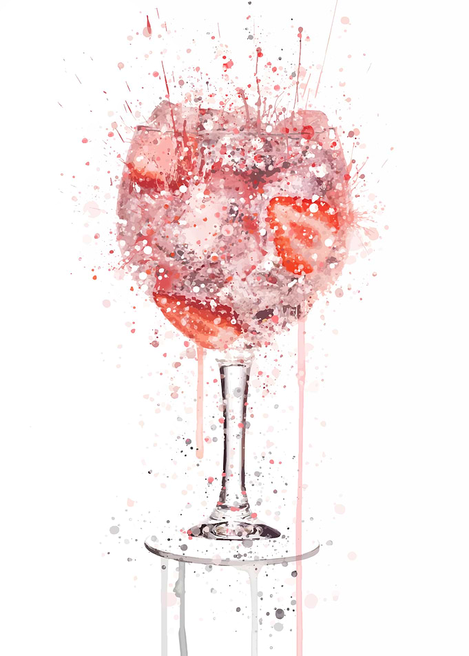 Pink Gin Balloon Glass