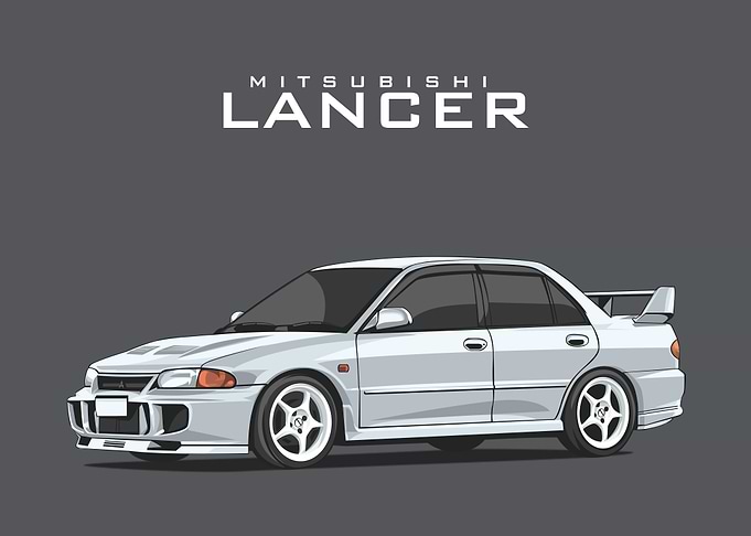mitsubishi lancer white