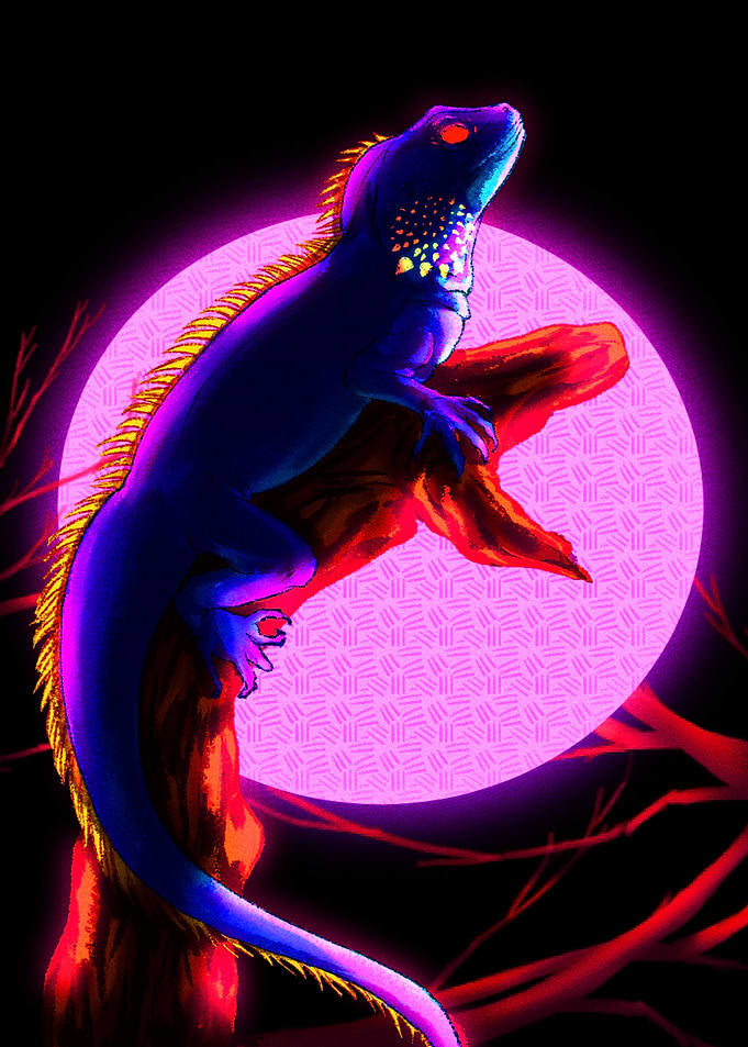 Retro Water Dragon
