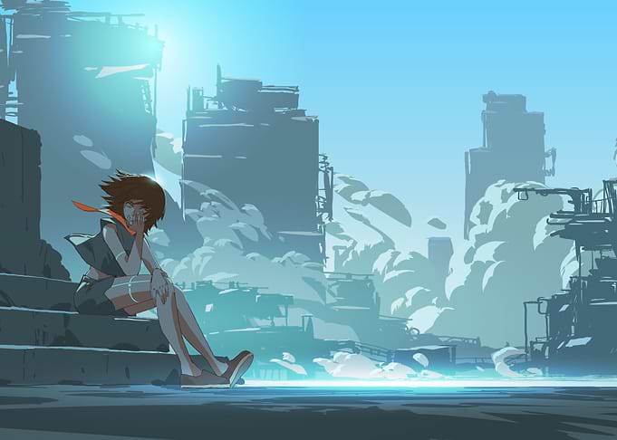 the futuristic city