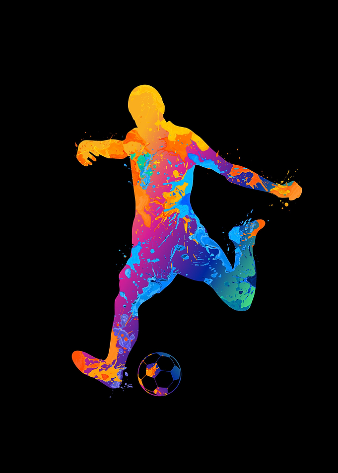 Abstract soccer player