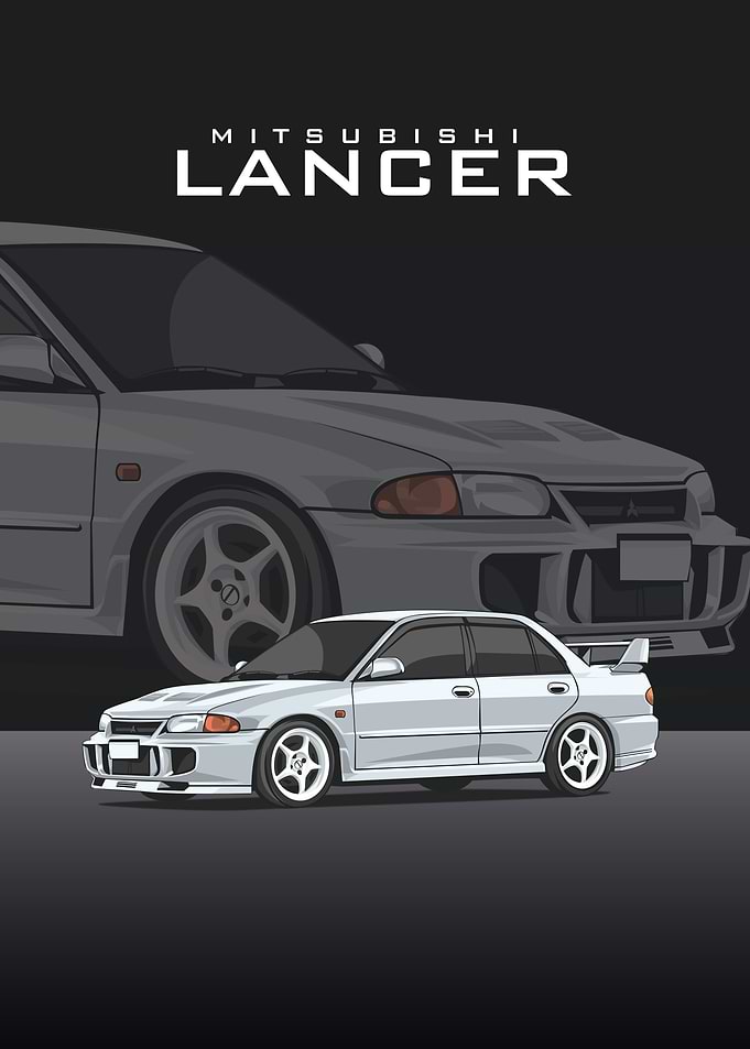 mitsubishi lancer white