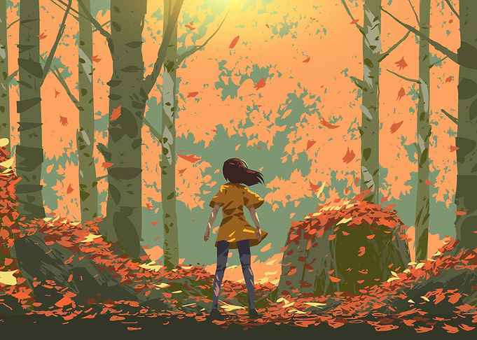 the autumn forest