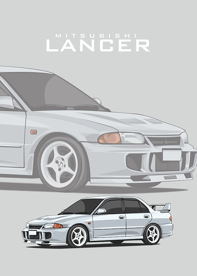 mitsubishi lancer white