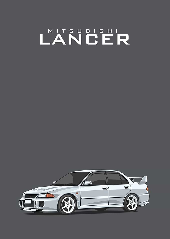 mitsubishi lancer white