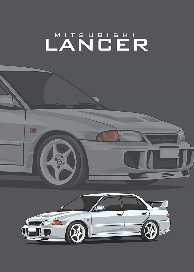 mitsubishi lancer white