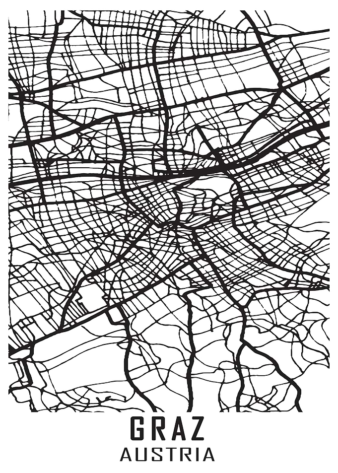 Graz Austria City Map