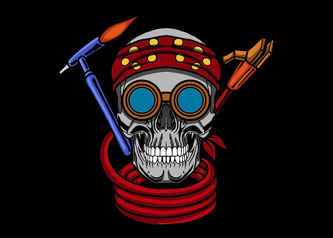 Welding Welder Skull