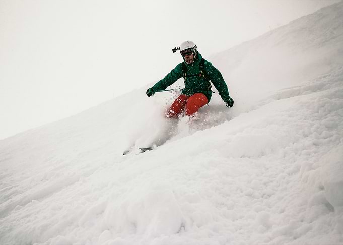 Skier on a downward trend
