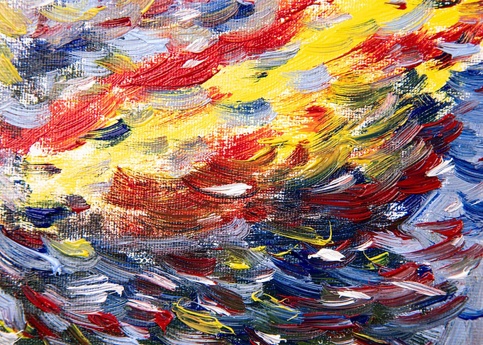Flat lay acrylic paint wal
