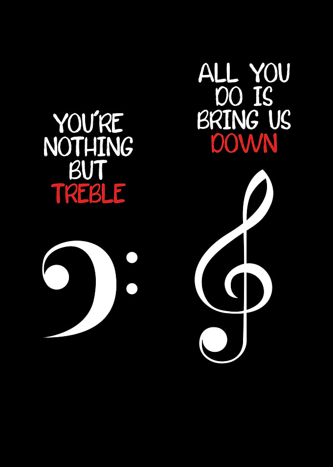 Funny music notes