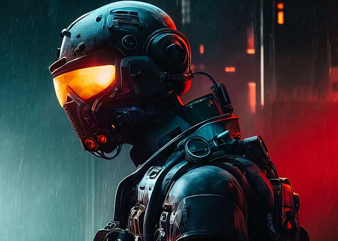 Cyberpunk soldier